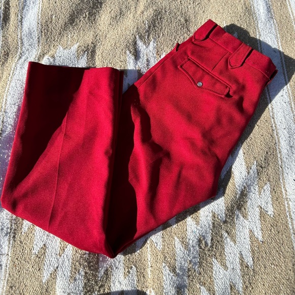 Red/burgundy slacks/Dickies styled pants - Picture 3 of 3